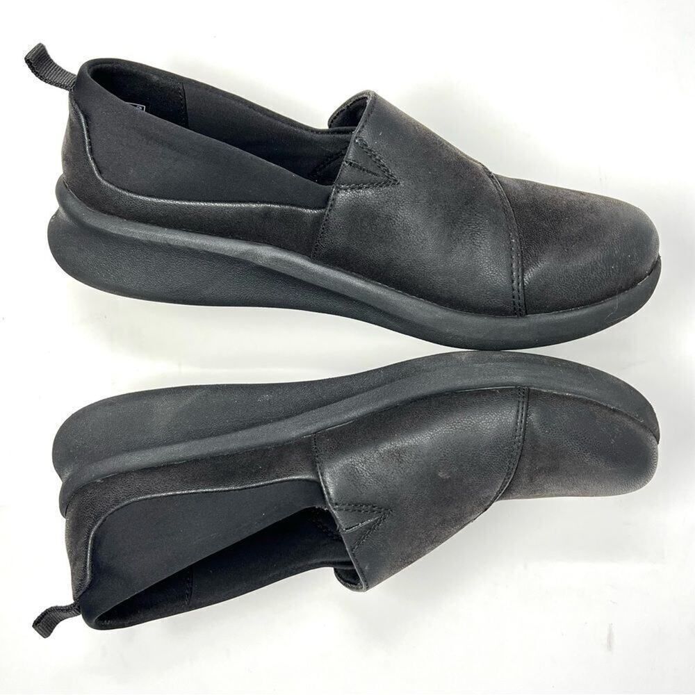 Clarks Cloudsteppers Black Sillian 2.0 Ease Adjustable Strap Slip On Shoes 7.5 - Picture 6 of 11
